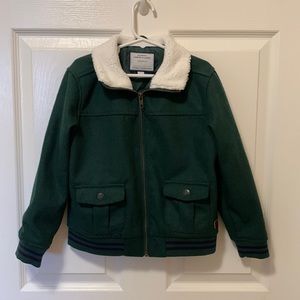 Janie and Jack Boys Coat sz 5-6 Green NWOT